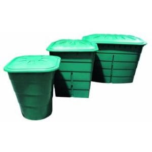 Vierkant vat + deksel 520 L GR