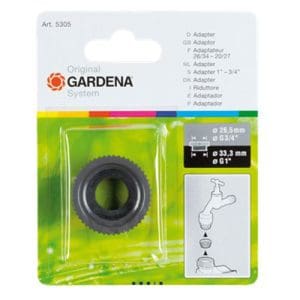 Adapter van 1 inch naar 3/4 inch Gardena tuinbewatering