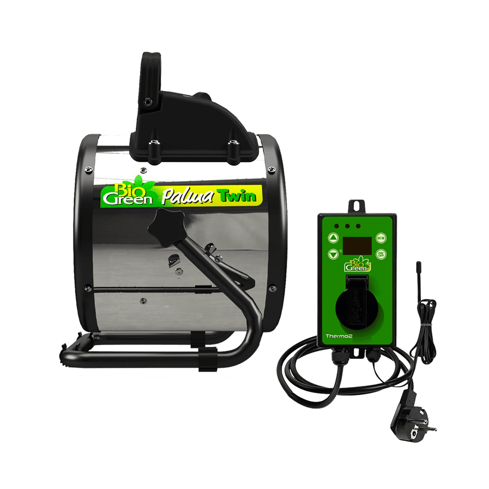 BioGreen Palma Twin Kachel 2 kW met externe thermostaat BioGreen