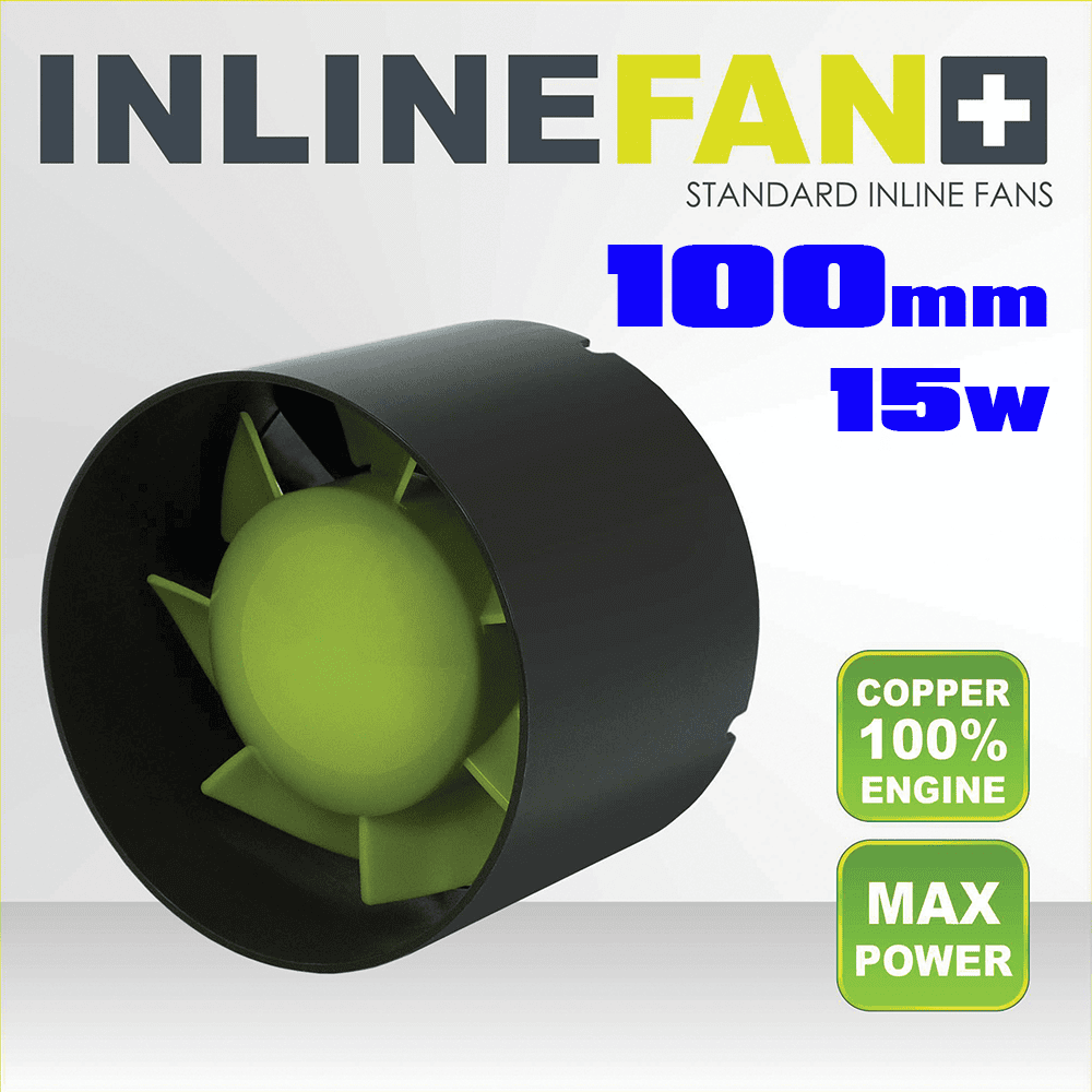 Garden HighPro inline fan 100mm / 15W ventilator